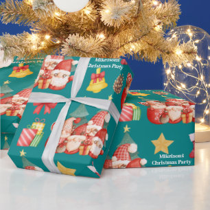 Papel De Presente Gnomos de Natal da Cana das Águas Escandinavas