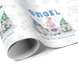 Papel De Presente Gnomos GNOEL no inverno Personalizado