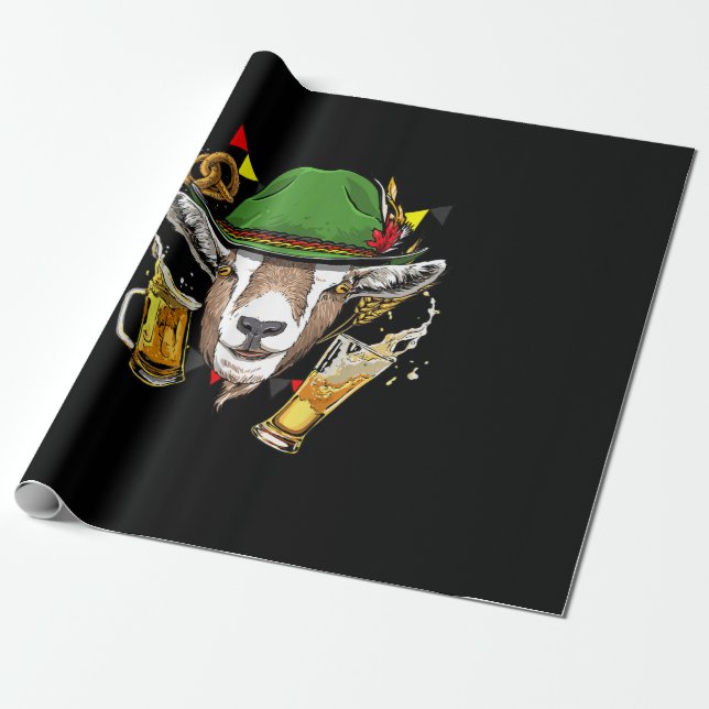 Papel De Presente Goat Oktoberfest Lederhosen Costume Gift (Desenrolado)