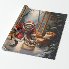 Papel De Presente Goblin de Natal assustador - Papais noeis de Mau d