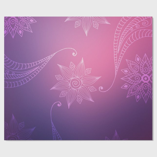 Papel De Presente Gold Foil Arabe Bollywood (Aberto)