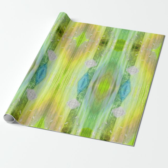 Papel De Presente Golden, Esoteric, Chakra Shimmer (Desenrolado)