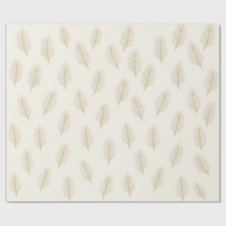 Papel De Presente Golden Evergreen