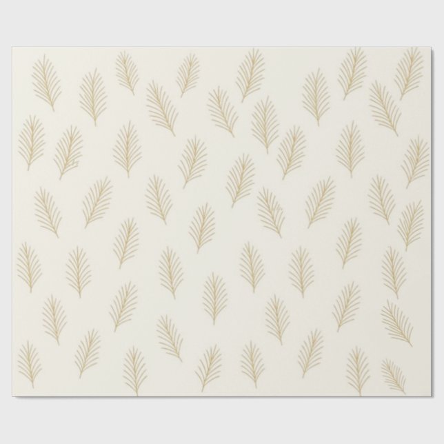 Papel De Presente Golden Evergreen (Aberto)