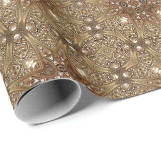 Papel De Presente Golden Ornate Wrapping Paper
