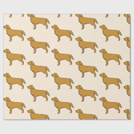 Papel De Presente Golden Retriever Tissue Paper