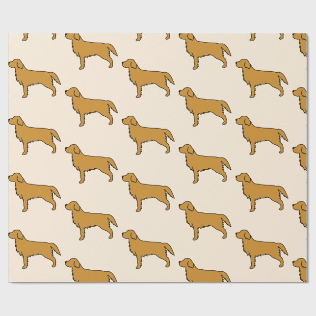 Papel De Presente Golden Retriever Tissue Paper  (Aberto)