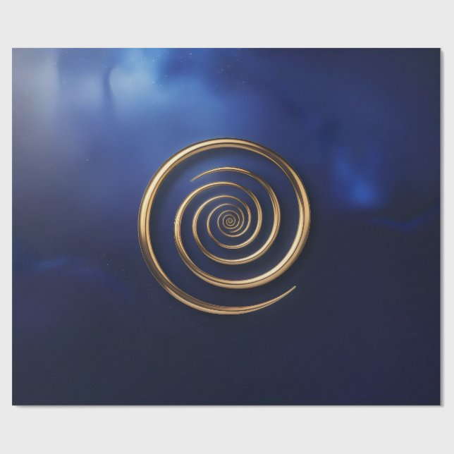 Papel De Presente Golden Spiral Galaxy (Aberto)
