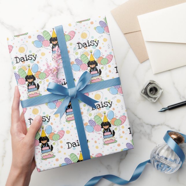 Papel De Presente Goldendoodle Dog Birthday (Presentear)