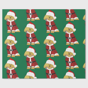Papel De Presente Goldendoodle Papais noeis Canas