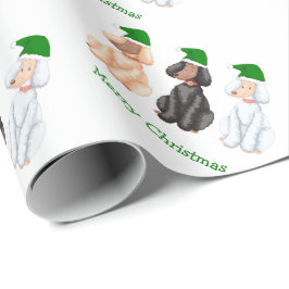 Papel De Presente Goldendoodles de Natal