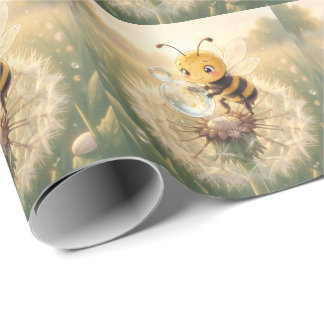 Papel De Presente Goldene Hummel im Blütentanz.9