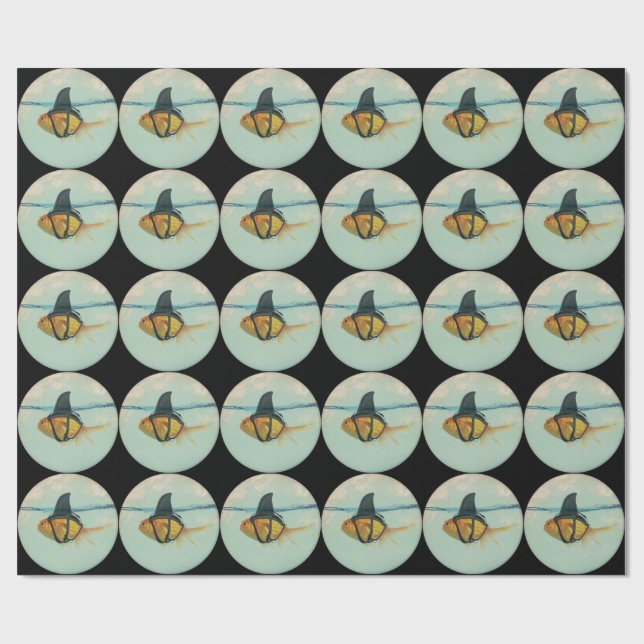 Papel De Presente Goldfish with a Shark Fin (Aberto)