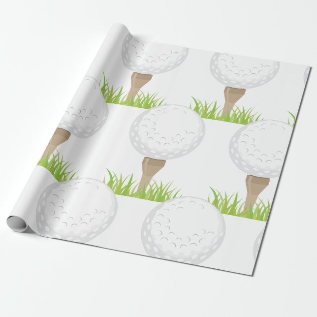 Papel De Presente Golf Ball (Desenrolado)