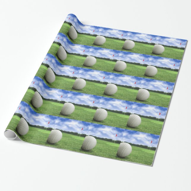 Papel De Presente Golf Ball 4 (Desenrolado)