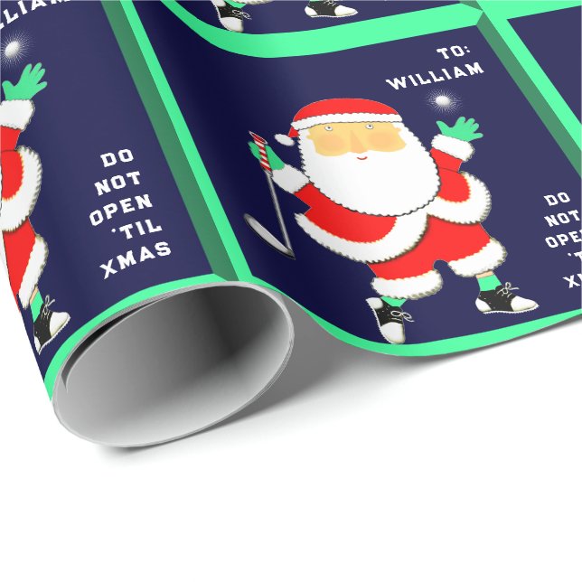 Papel De Presente Golf Christmas (Ponta do rolo)