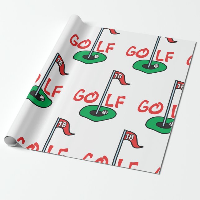 Papel De Presente Golf Hole (Desenrolado)
