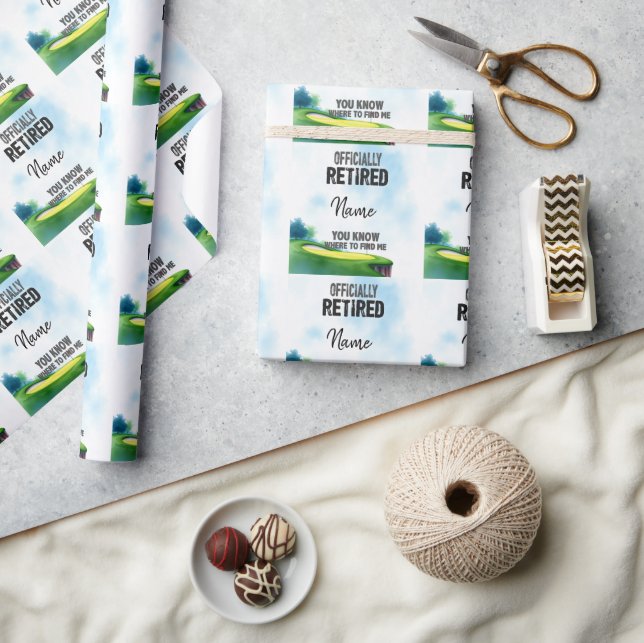 Papel De Presente Golf Retirement - Golfe (Artesanato)