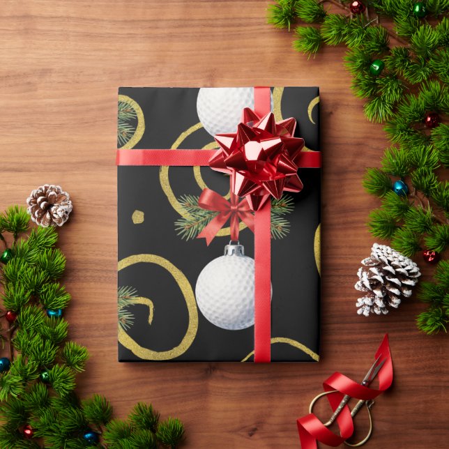 Papel De Presente Golf tema de Natal  (Presente de Natal)