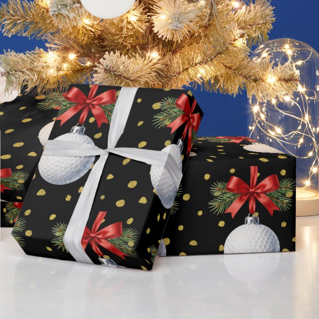 Papel De Presente Golf tema de Natal  (Feriados)