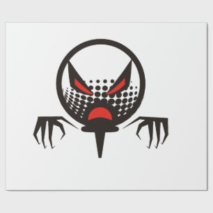 Papel De Presente Golfe Assustador grupo de Halloween cemitério