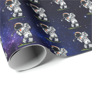 Papel De Presente Golfe de Astronauta