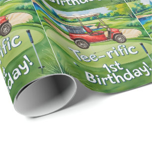 Papel De Presente Golfe de primeiro aniversario de um ano