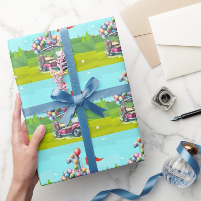 Papel De Presente Golfe de primeiro aniversario de um ano de idade c (Presentear)