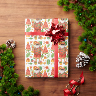 Papel De Presente Golfe do Papai Noel com Presente de Natal para Gol