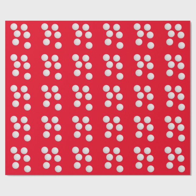 Papel De Presente Golfe Feliz Natal com bola de golfe Papai Noel (Aberto)