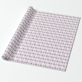 Papel De Presente Golfe Rosa De Carrinho De Golfe