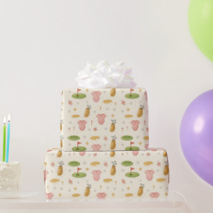Papel De Presente Golfe temido para Chá de fraldas Girl