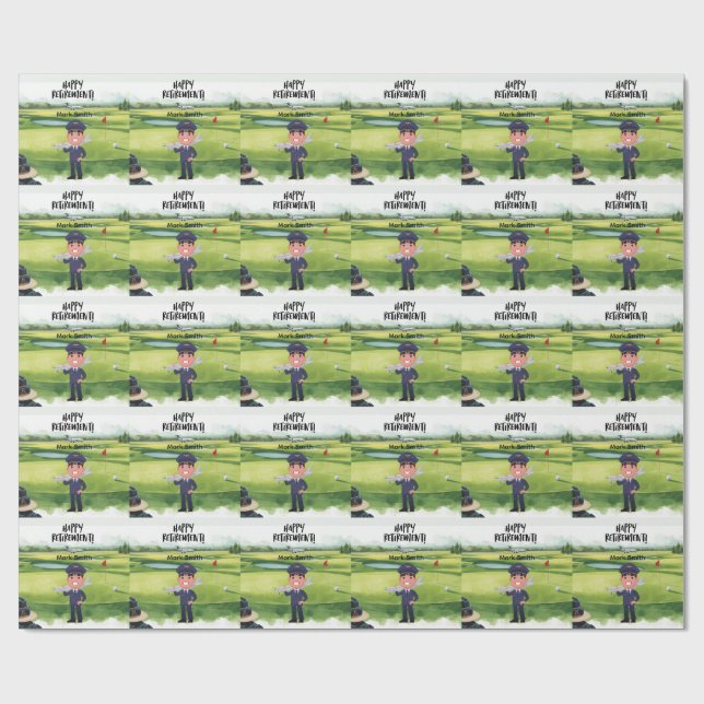Papel De Presente Golfer Pilot retirement  (Aberto)