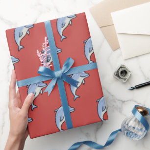 Papel De Presente Golfinho Sorridente Fofo
