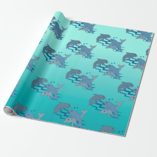 Papel De Presente Golfinhos
