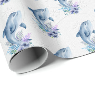 Papel De Presente Golfinhos No Casamento De Flores