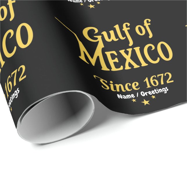 Papel De Presente Golfo do México Desde 1672, Mergulho Profundo na H (Ponta do rolo)
