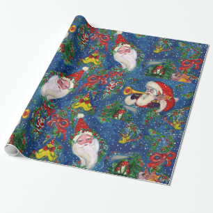 Papel De Presente GOLPE DE papais noeis, BRINQUEDOS, FAIXAS, NATAL M