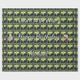 Papel De Presente Gorilla Wild Pattern Birthday Theme