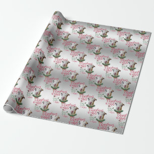 Papel De Presente GOTA   O Natal Deseja O Bebê Goat Kisses LaMancha
