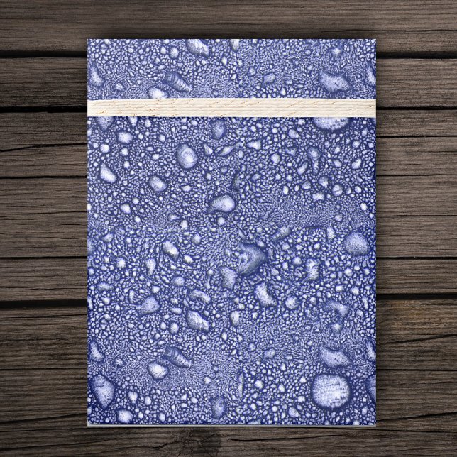Papel De Presente Gotas de Água Azul Abstrato Branco bonito (Abstract design in shades of blue blobs of white dots resembling water drops on gift wrap paper roll)