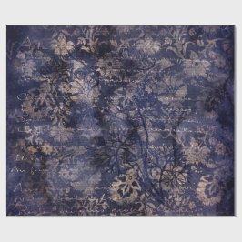 Papel De Presente Gothic Grunge Indigo