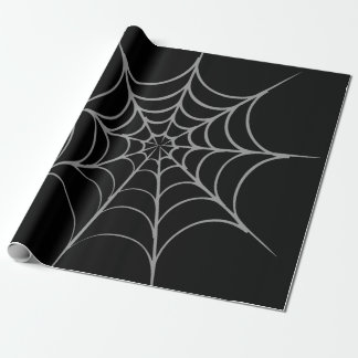 Papel De Presente Gothic Halloween Spider Web Wrapping Paper