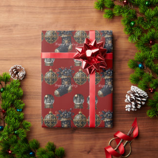 Papel De Presente Gothic Holidays Wrapping Paper