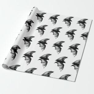 Papel De Presente Gótica Vampiro Bats