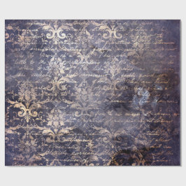 Papel De Presente Gótico Grunge Índigo