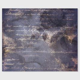 Papel De Presente Gótico Grunge Índigo