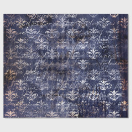 Papel De Presente Gótico Grunge Índigo