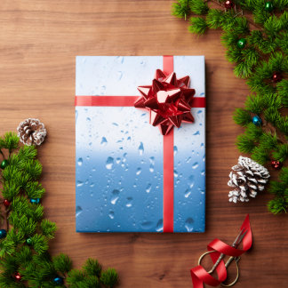 Papel De Presente Gotículas de chuva numa janela