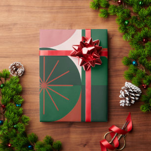 Papel De Presente Grade de Ícones de Natal Coloridos com Tema de Fér
